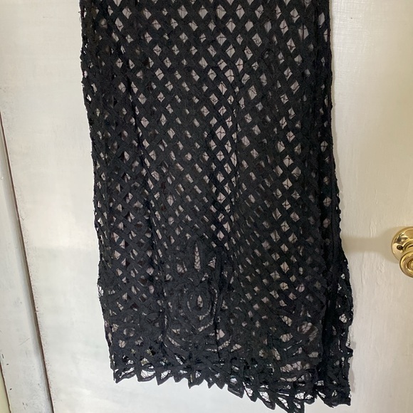 Alain Weiz Beautiful Black Detailed Lined Sexy Maxi Dress New With Tags - Picture 9 of 16